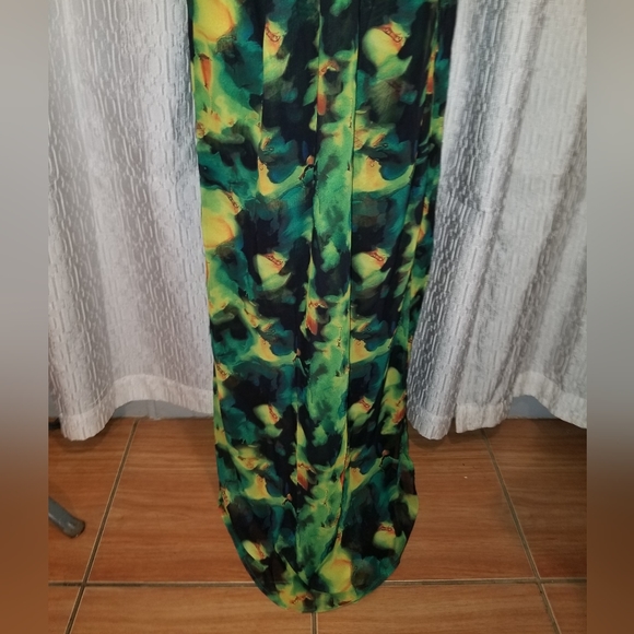 Bella Barnett Printed Halter Neck Maxi Dress Summer HawaiianTropical Print Dress - Picture 10 of 12